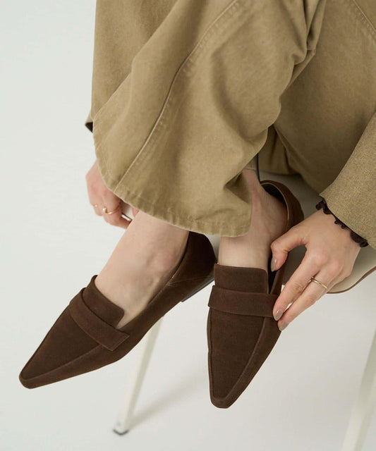 Suede Fabric Now Available: Pointed Loafers