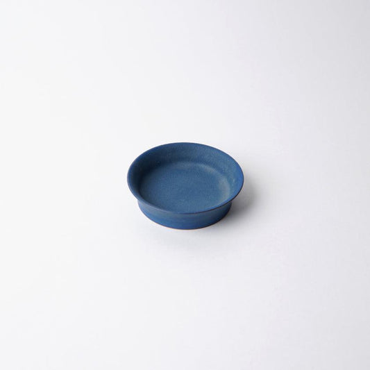 Small Dish Mat Rim Plate Round (SS) Blue | Kyo-yaki / Kiyomizu-yaki | fuuu