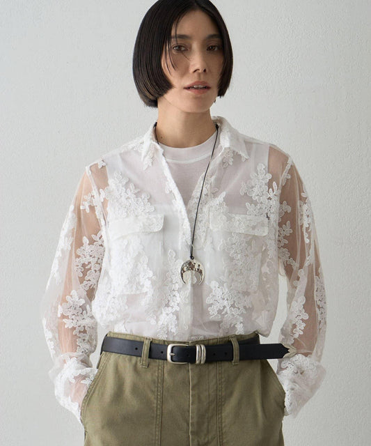 Embroidered Lace Shirt