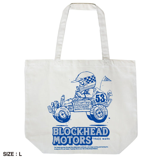 Comical Buggy Tote Bag / Light Gray