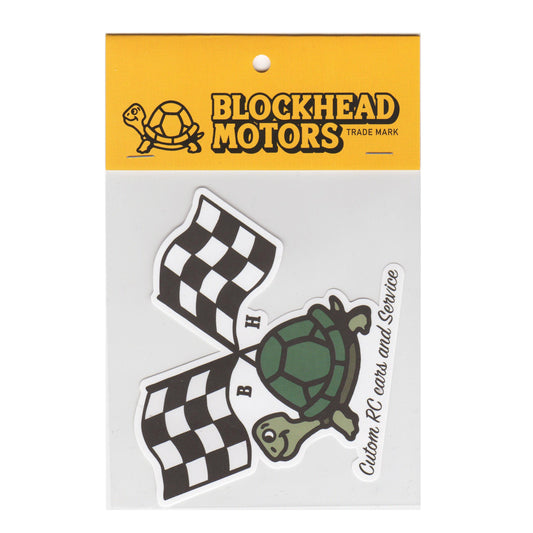 Checker Flag Turtle Sticker