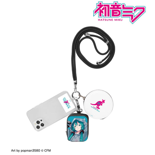 Hatsune Miku KANGOL® Collaboration - Newly Illustrated 2nd Release Hatsune Miku Art by popman3580 3-in-1 Shoulder Pouch
