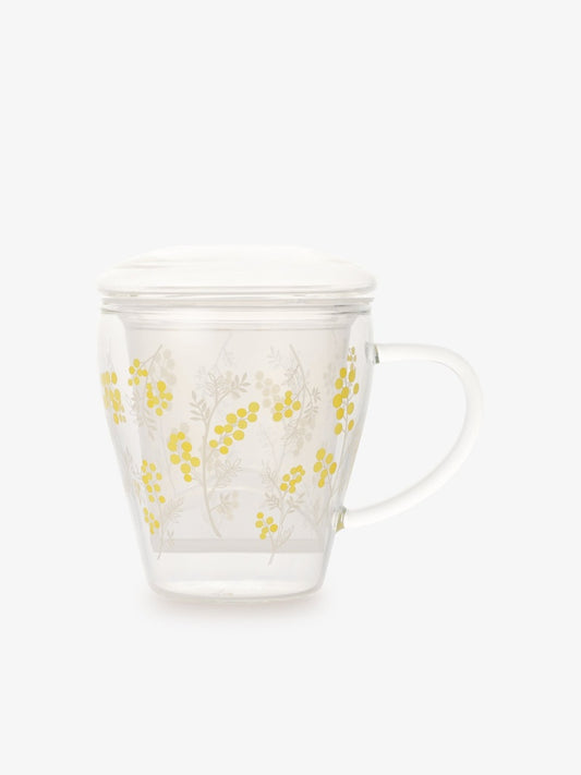 Mimosa Heat-Resistant Mug with Tea Infuser