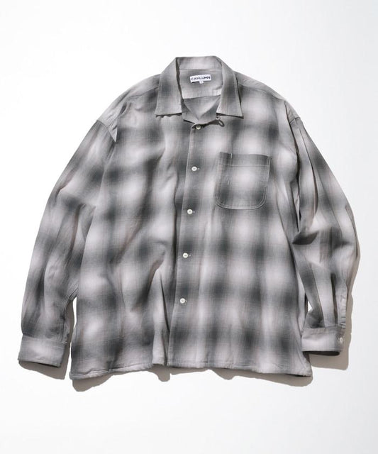 Magazine Pocket Open Collar Shirt (Ombre)