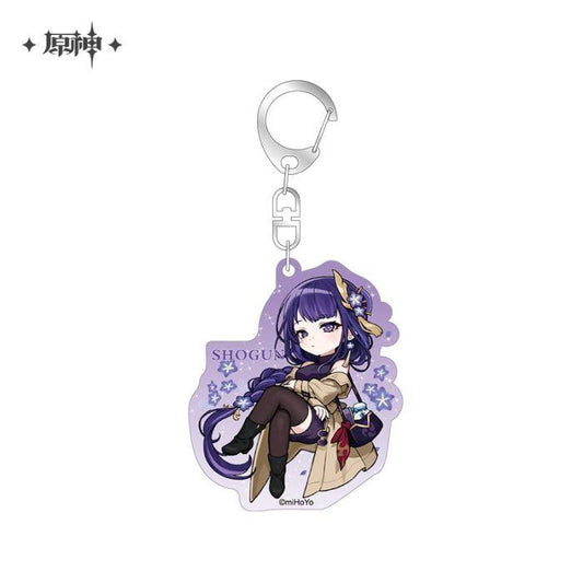 Genshin Impact Picnic Series Chibi Character Holder - Raiden Shogun