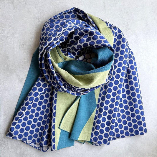 Banshu-ori Jacquard Long Cupra Stole (Purple) | Banshu-ori | POLS