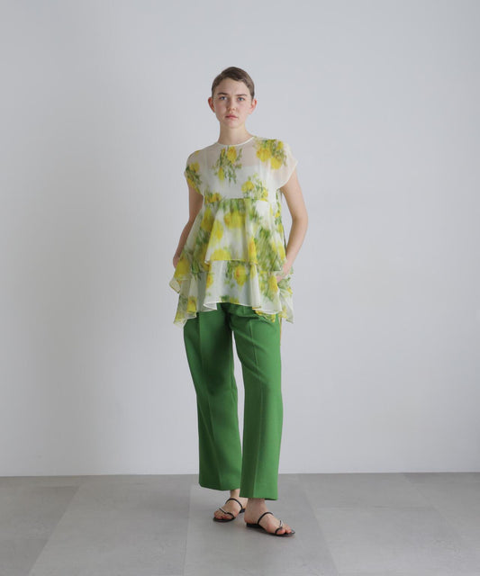 Misting Flower Print Blouse