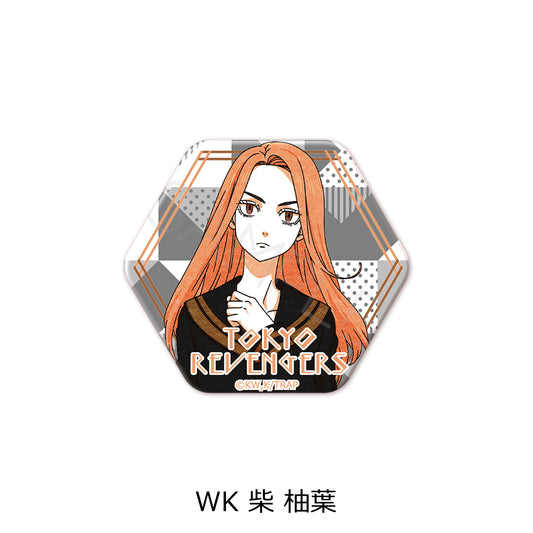 Tokyo Revengers - 5th Release Hexagonal Tin Badge WK Shiba Yuzuha