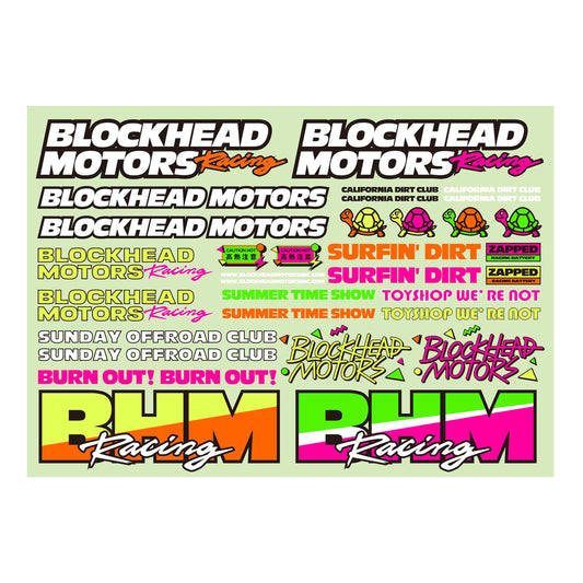 90's Fluorescent Decal Sheet