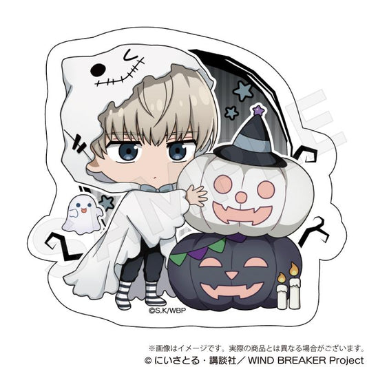 WIND BREAKER_Die-cut Sticker Black Halloween ver. Ren Kaji