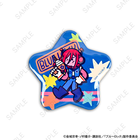 Blue Lock - Mizusawa Sekken Collaboration Star-shaped Can Badge (Hyoma Chigiri)