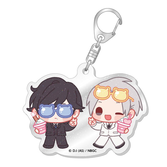 The New Boss Is So Airheaded - Glitter Acrylic Keychain / Aoyama & Kinjou