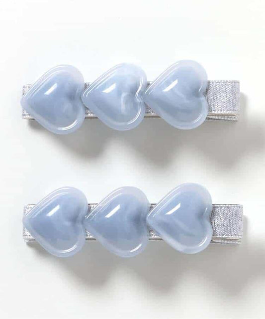 Heart Motif Hair Clip Set