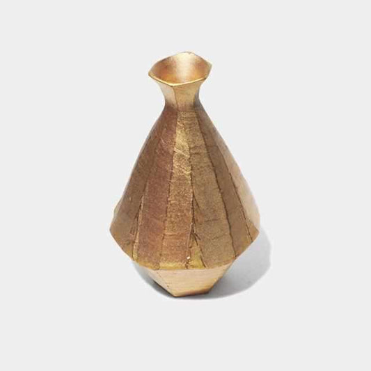 Ceramic Artist Koichi Fujioka - Golden Sake Flask