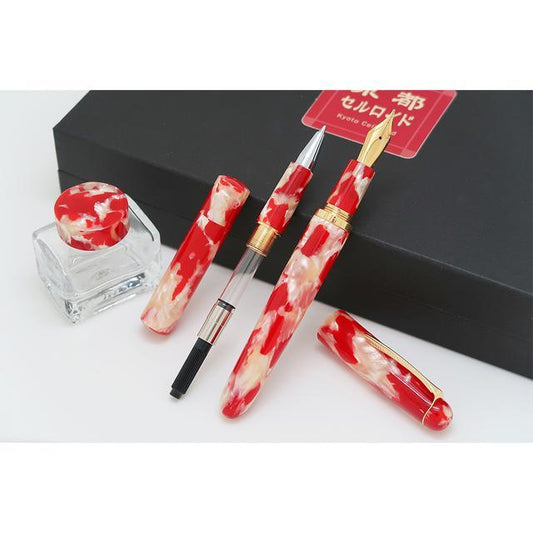 Kyoto Celluloid Fountain Pen Multi Pen "Goldfish" Set / Fountain Pen Nib: M