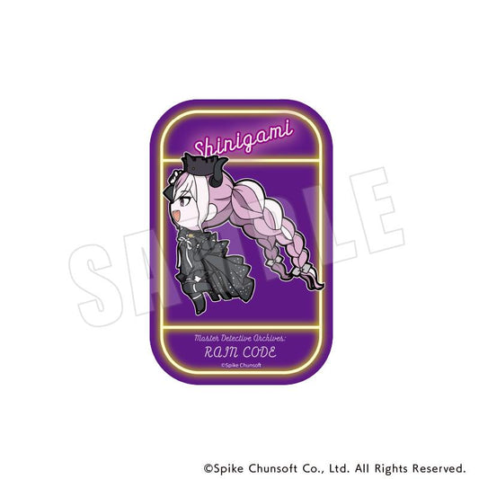 Super Detective Case Files: Rain Code_CharaMarch Square Can Badge 02. Shinigami-chan