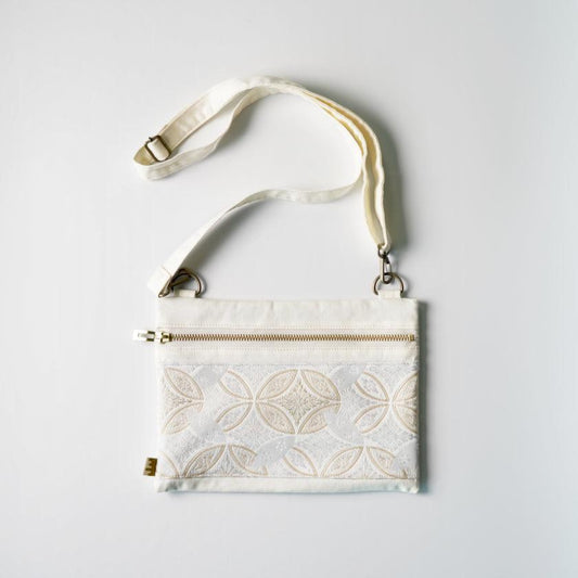 Sacoche - White Shortcake | Nishijin Weave