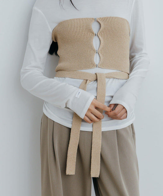 <NUE> Hook Knit Bustier