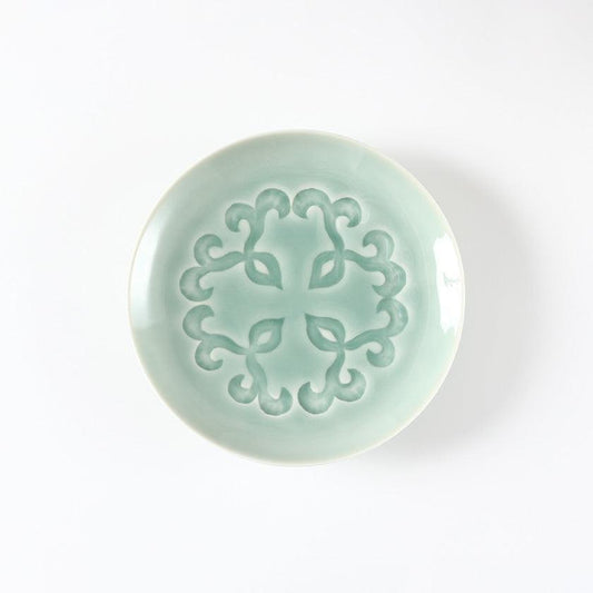 Plate — Slip-cast Plate (5 sun) Kiyoshi Hikawa | Ainu Craft | CIKARPE AKAN