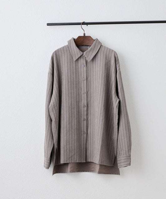 Luxurious Texture Sophisticated Stripe Oversized Shirt