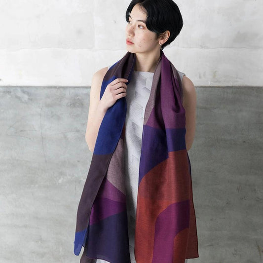 Banshu Weave Layer Stole (Purple) | Banshu Weave | POLS