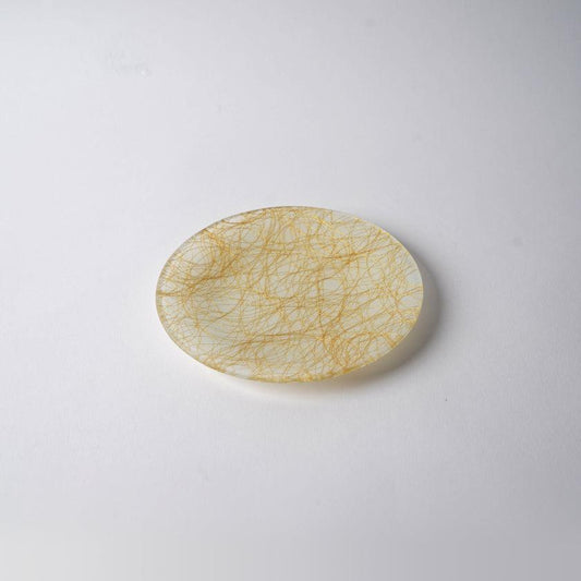 Round Plate 100 Gold | Nishijin Weave | Emura Shoten