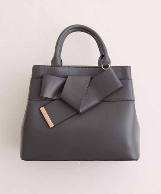 Suede Ribbon Icon Bag