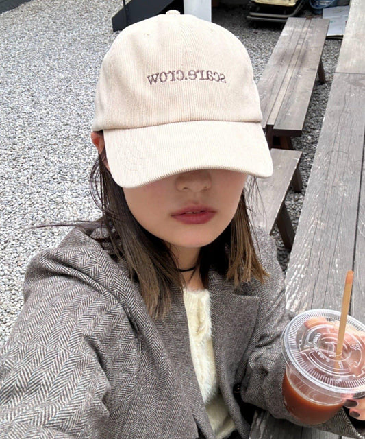 【CIAOPANIC TYPY】Corduroy Embroidery Cap