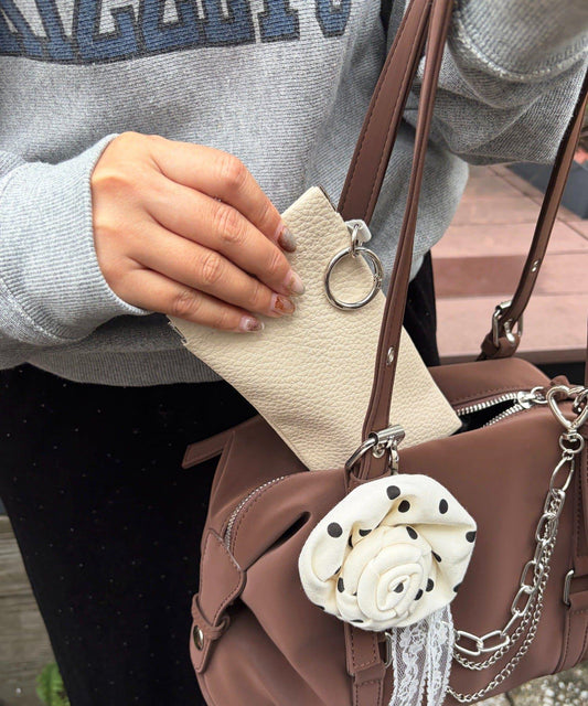 Eyeglass case with charm ring