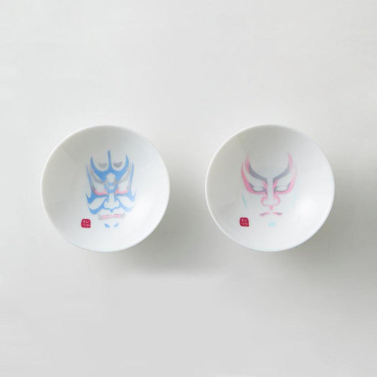 Thermochromic Mino ware Flat Sake Cup 2-Piece Set 丸モ高木陶器