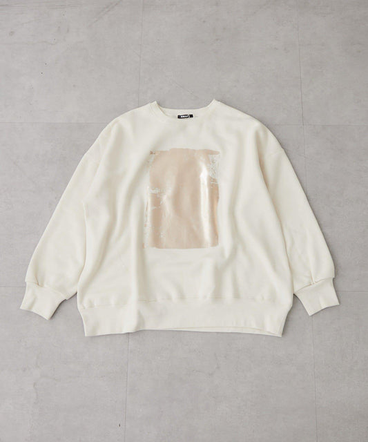 Foil Print Big Pullover