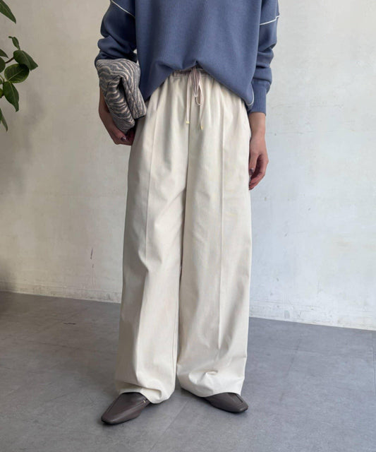 Satin Switching Brushed Pants