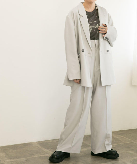 Center Press High Waist Wide Pants
