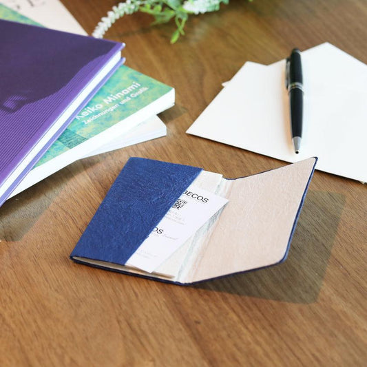 Card Case (Plain, Navy) Business Card Holder | Kurotani Washi | Kurotani Washi Cooperative