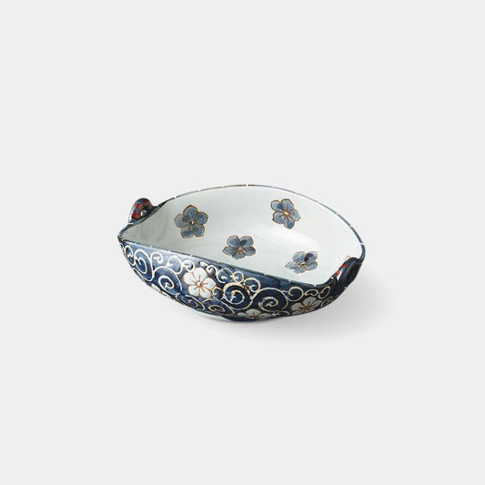 Multi-use Bowl - Karakusa Bellflower Confectionery Bowl | Hasami Ware | Saikai Pottery