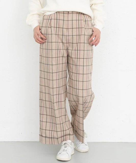 Turn-up Check Pants