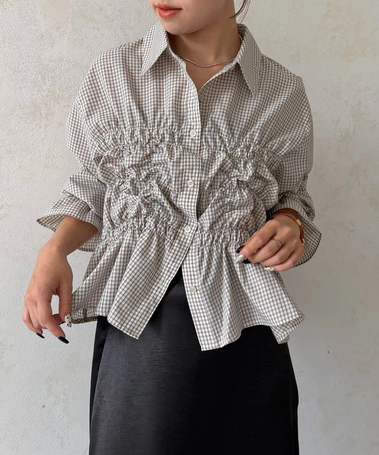 Candice Sleeve Shirring Blouse