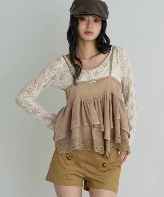 Cut Velvet Art Volume Camisole