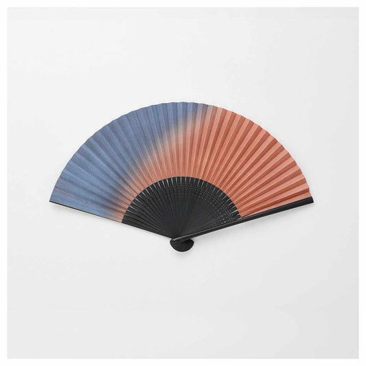 【Folding Fan】Men's Paper Fan "Akatsuki-iro no Yoake" | Kyo-sensu | Onishi Tsuneyoshi Shoten