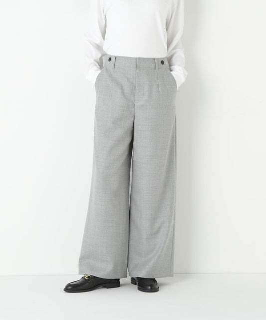 Light Flannel Washable Semi Wide Pants