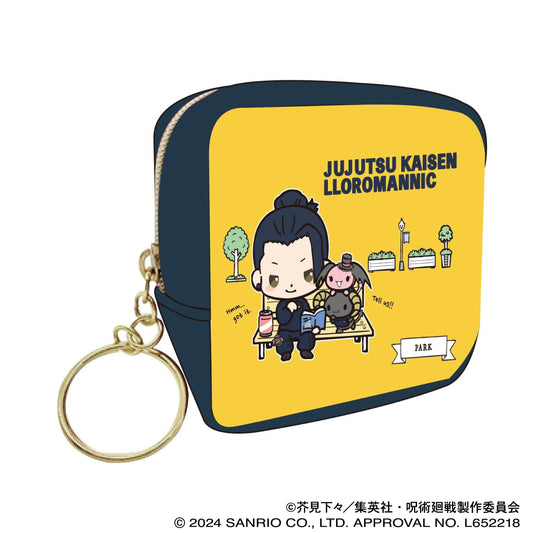 Jujutsu Kaisen Season 2 Square Mini Pouch / Geto Suguru × Ruroromanic (Jujutsu Kaisen Kaigyoku・Tamaori × Sanrio Characters)