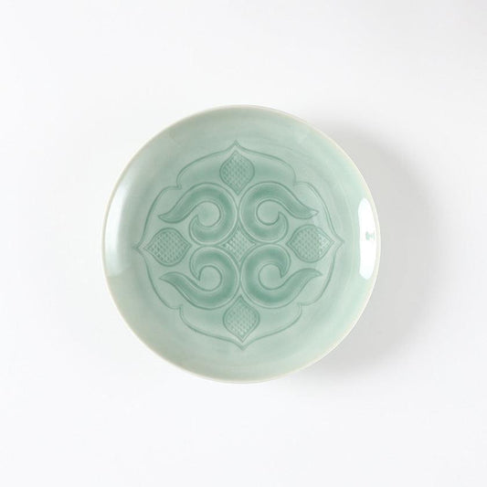 Slip-cast Plate (5 sun) Masateru Saito | Ainu Craft | CIKARPE AKAN