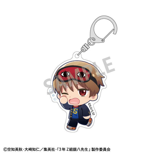 Ginpachi-sensei, Class 3-Z Acrylic Keychain - Sogo Okita (School Commute Illustration)