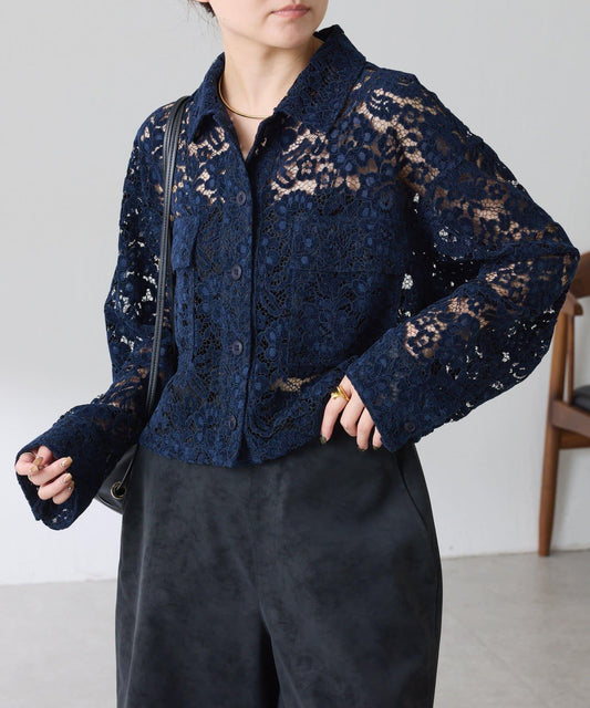 Lace Item: Mole Lace Short Blouson