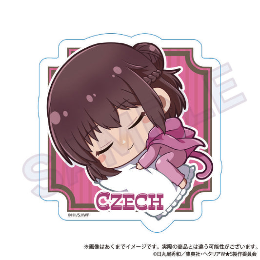 Hetalia World★Stars Hagu-tto Night Die-cut Sticker Czech