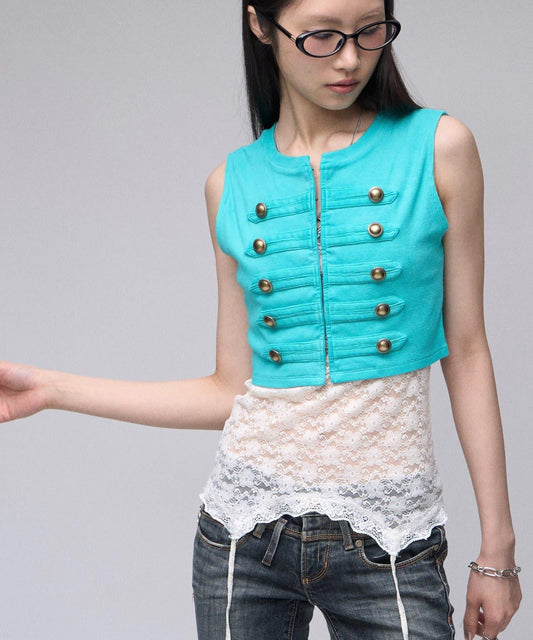 Rib Napoleon Short Sleeveless