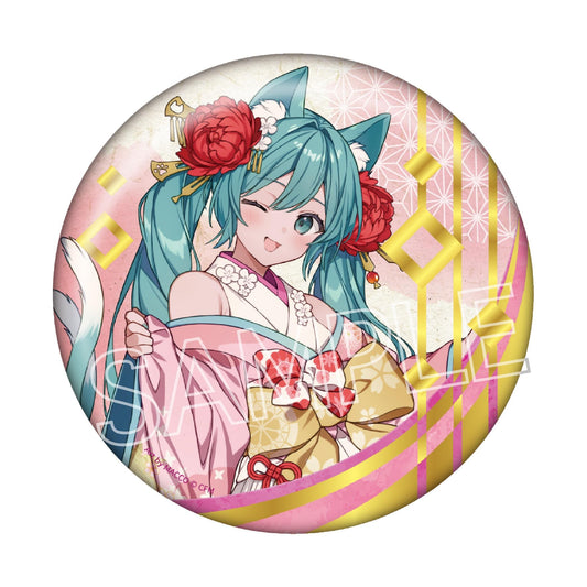 Hatsune Miku - Hyakki Yakō -Reien- Foil-Stamped BIG Can Badge A: Nekomata