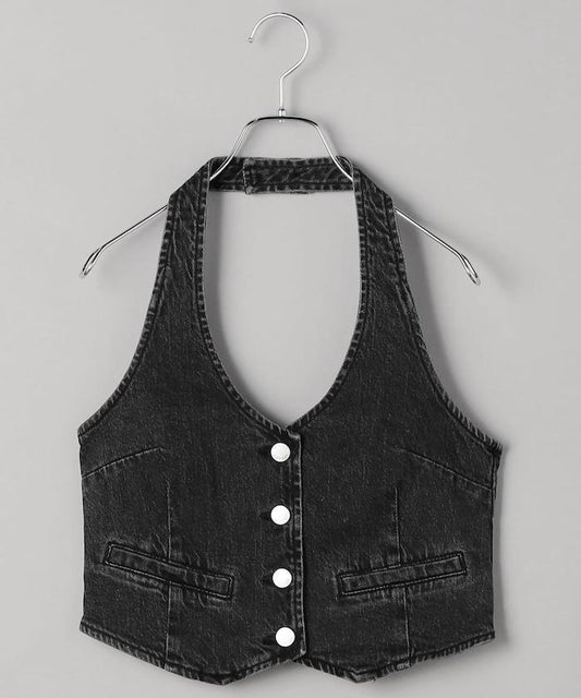 HALTER VEST ASH BLACK