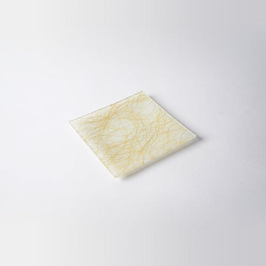 Square Plate 100 Gold | Nishijin Weave | Emura Shoten