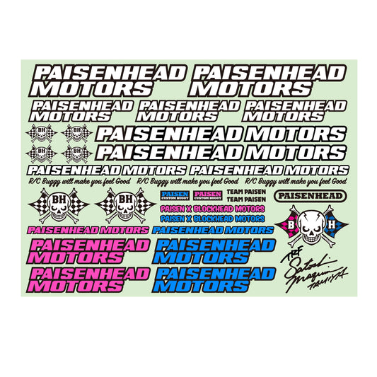 PAISEN x BLOCKHEAD MOTORS Collaboration Decal Sheet